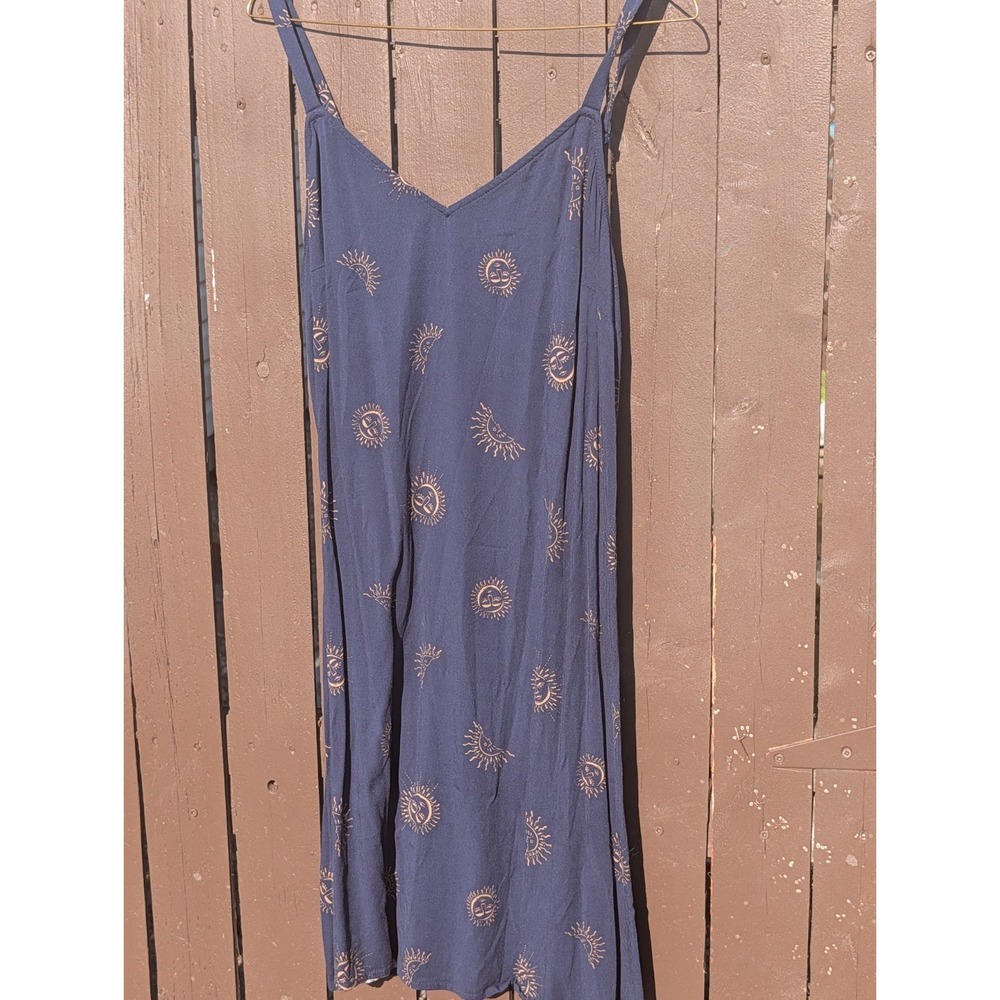Torrid Celestial Mini Challis Slip Dress Navy Blue Sun Moon Print Plus Size 00 M